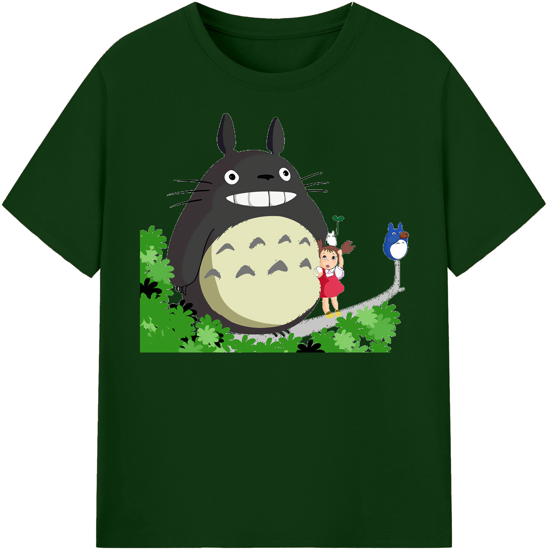 （画像用） となりのトトロ 草壁メイ 草壁サツキ My Neighbor Totoro Satsuki Kusakabe Mei Kusakabe 綿100％半袖Tシャツ（フロントプリント）